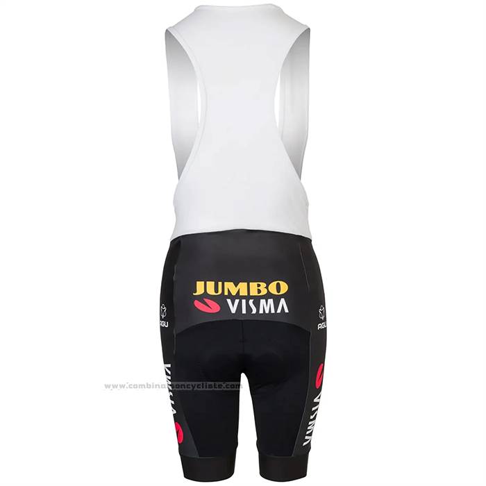 2023 Maillot Cyclisme Jumbo Visma Jaune Noir Manches Courtes Et Cuissard